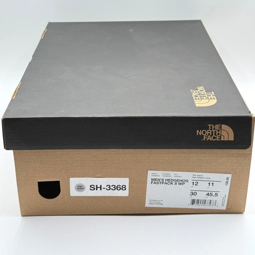 The North Face Hedgehog Fastpack II Men Size 12 Black Grey Hiking NF0A46AKZU5